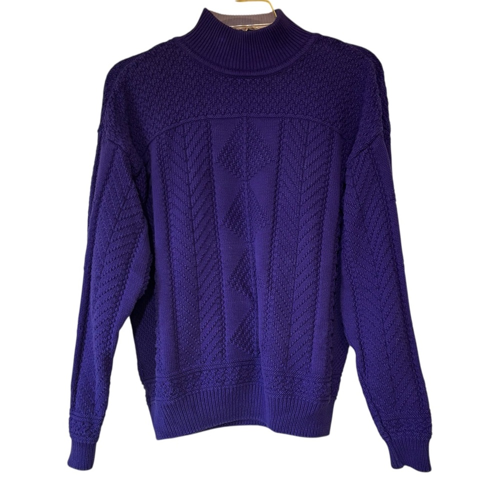Liz Sports 100% Cotton Vintage Knit Sweater Sz Small